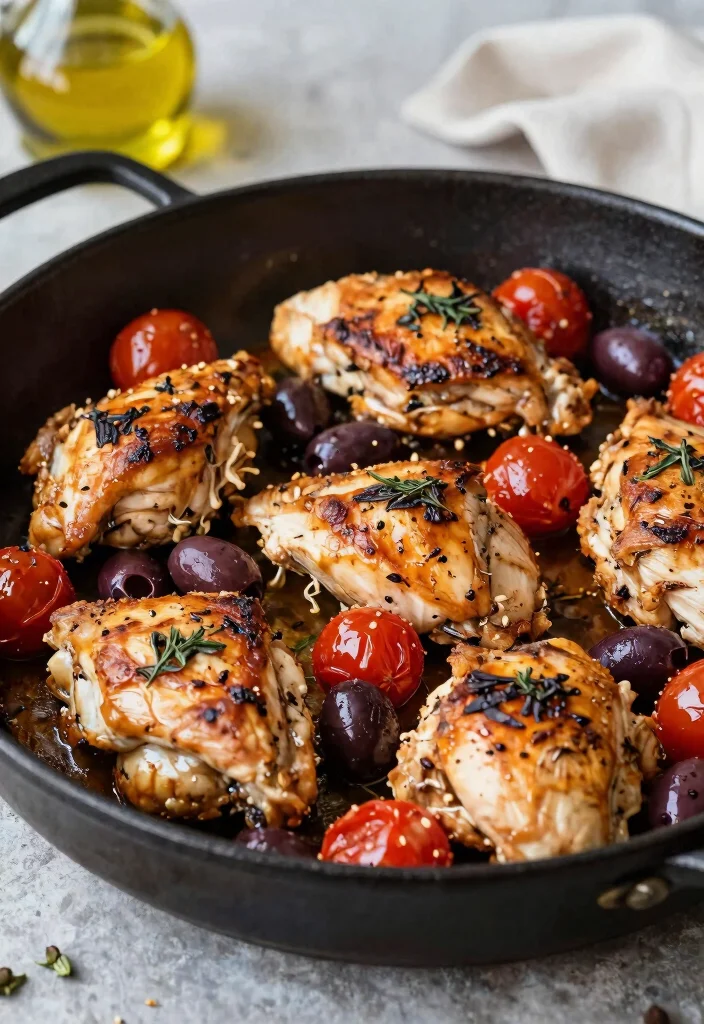 12 Simple Family Dinner Recipes for Quick Weeknight Meals - 6. One-Pan Mediterranean Chicken Skillet