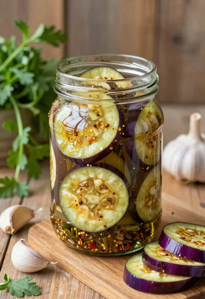 12 Vegan Eggplant Recipes for Fresh Flavorful Plant Meals - 10. Pickled Eggplant