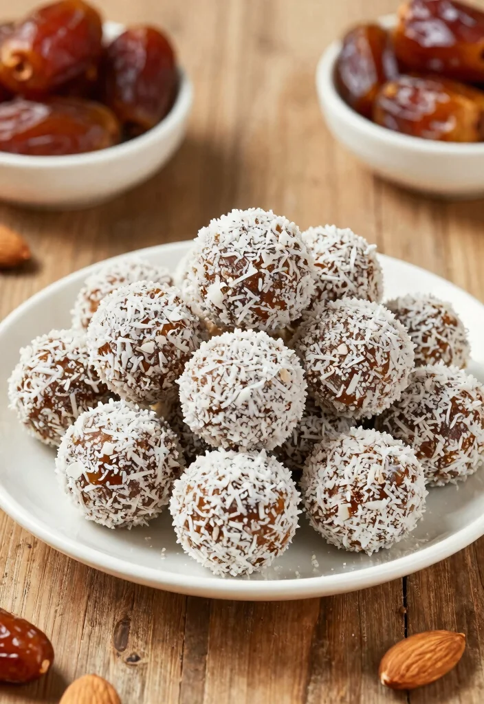 8 Vegan Ninja Creami Recipes for Light Easy Frozen Treats - 8. Coconut-Date Energy Bites